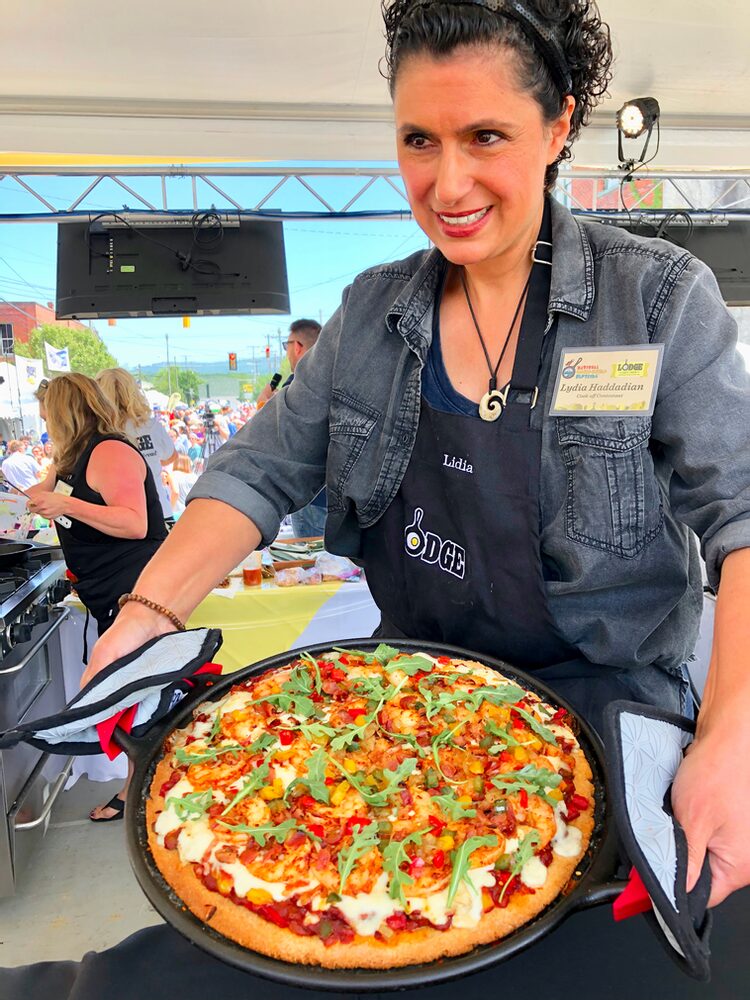 Hello, From The Other Side... Of The Judges Table! Beautiful!! Smoky Cajun-Style Shrimp 'N Bacon Pizza With Crispy Cornbread Crust