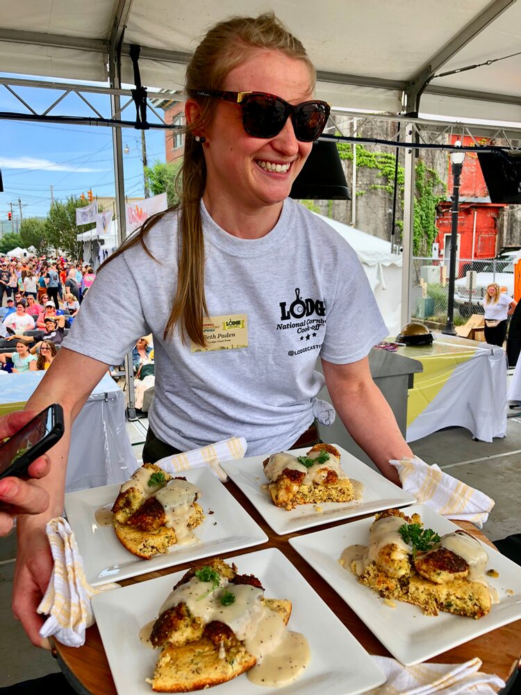 Hello, From The Other Side... Of The Judges Table! Sweet And Sassy Cornbread And Chicken Stacks