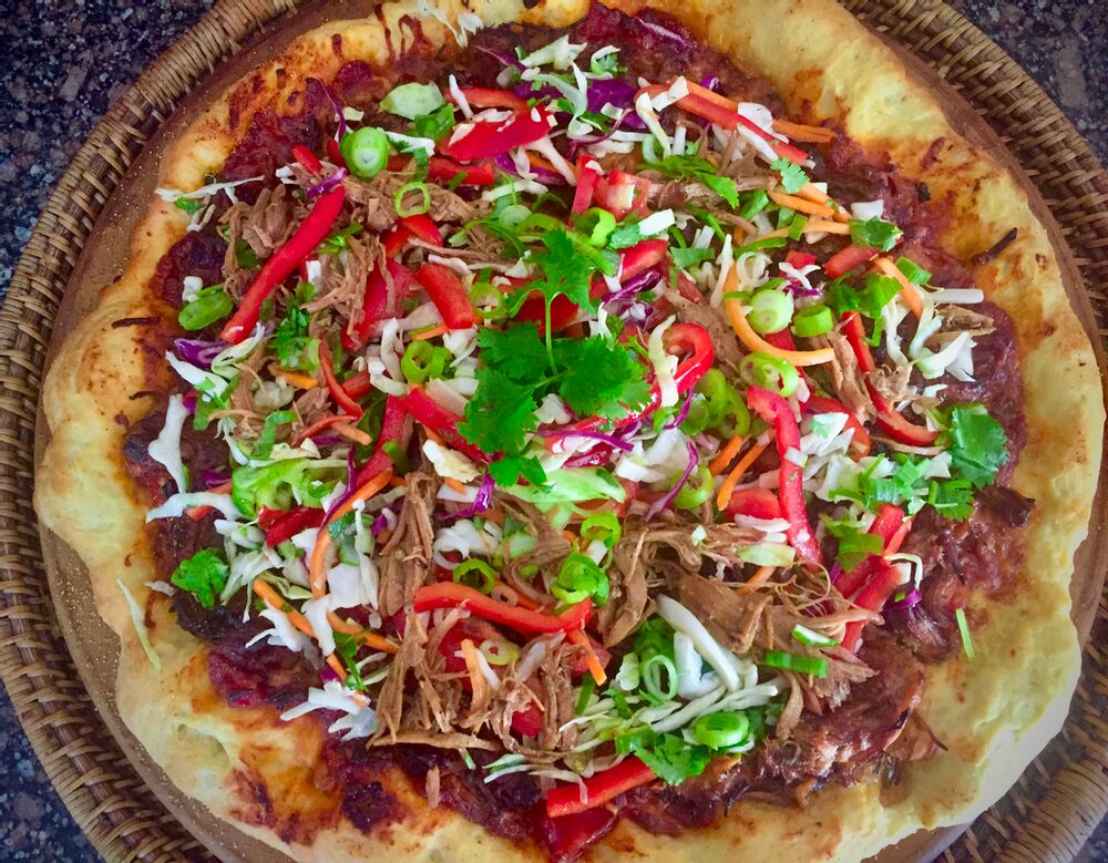 A Perfect Plethora Of Pulled Pork Pleasers Asian Fusion Pulled Pork Pizza Paloouncea
