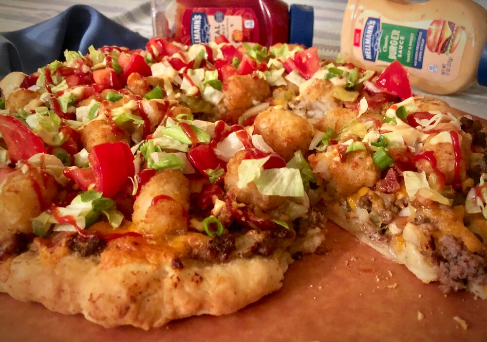 BACON CHEESEBURGER PIZZA PALOOZA Beyond Burger and Fries...