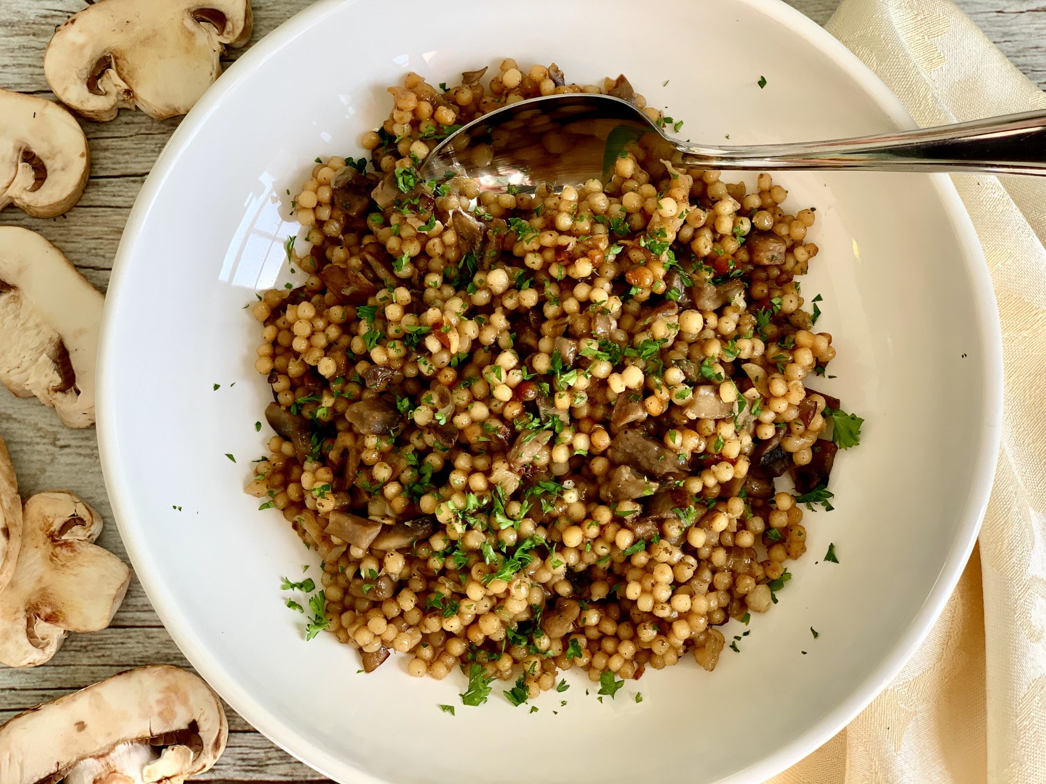 MUSHROOM ISRAELI PEARL COUSCOUS Dish off the Block