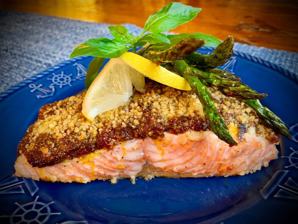 Pesto Palooza! Salmon With Sun-Dried Tomato Pesto