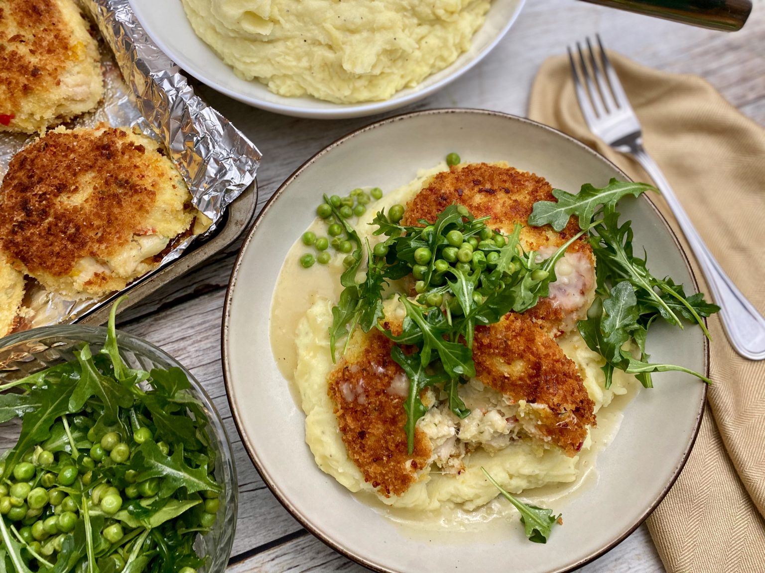 CHICKEN CROQUETTES WITH GRAVY Dish off the Block