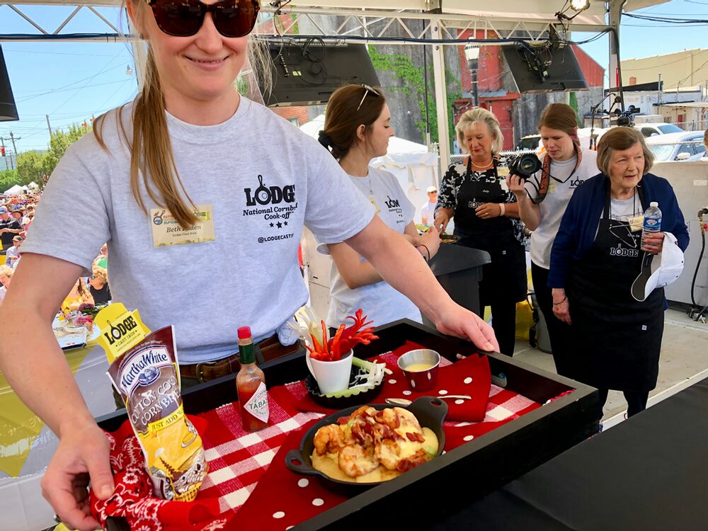 Hello, From The Other Side... Of The Judges Table! Cajun Shrimp 'N Grits, Cheddar Cornbread, Tabasco Butter Sauce