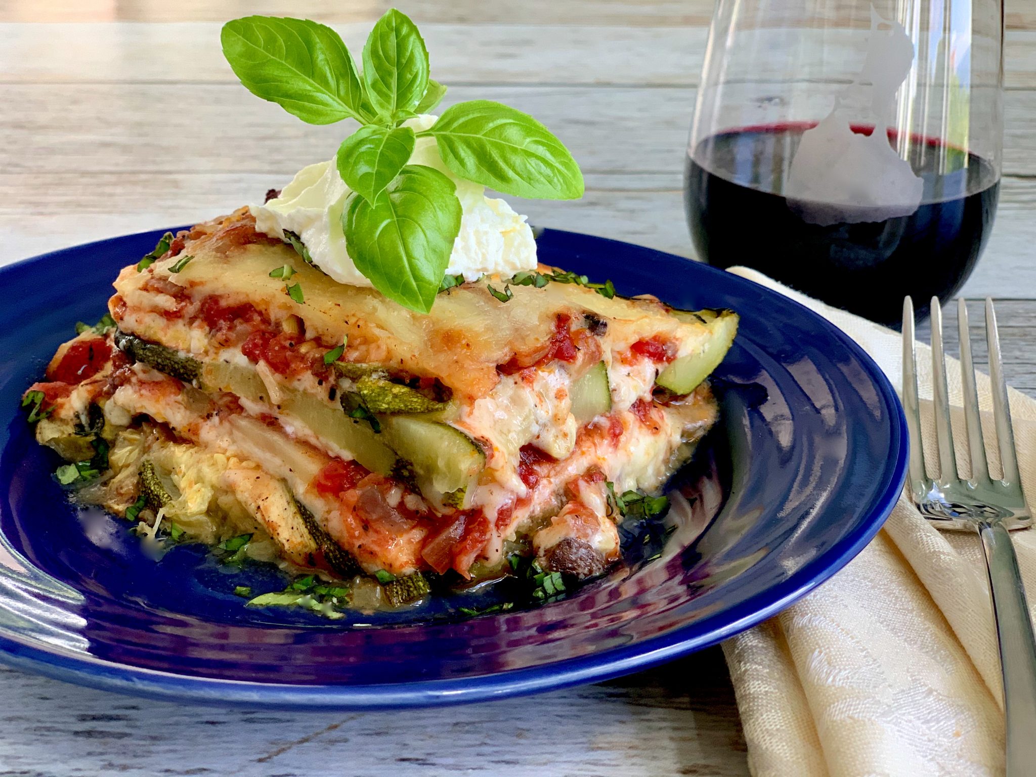 ZUCCHINI NOODLE LASAGNA WITH SAUSAGE AND HOMEMADE RICOTTA Dish off