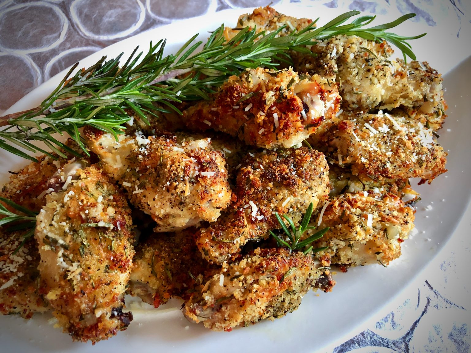 PARMESAN, ROSEMARY, AND CRACKED BLACK PEPPER WINGS Dish off the Block