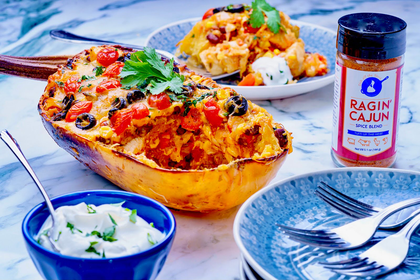 SPAGHETTI SQUASH CHICKEN BURRITO BOWLS - Dish off the Block