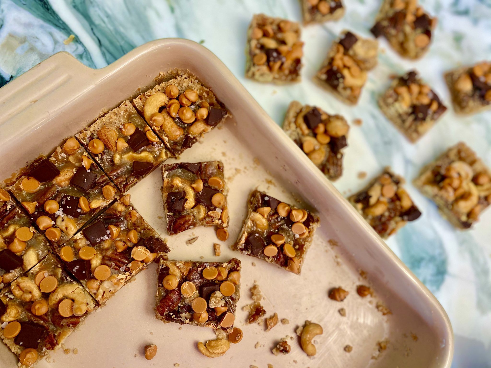 SALTED CARAMEL NUT CLUSTER BARS Dish off the Block
