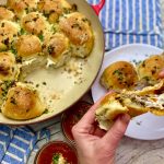 Cheesy Meatball Pull Apart Slider Skillet