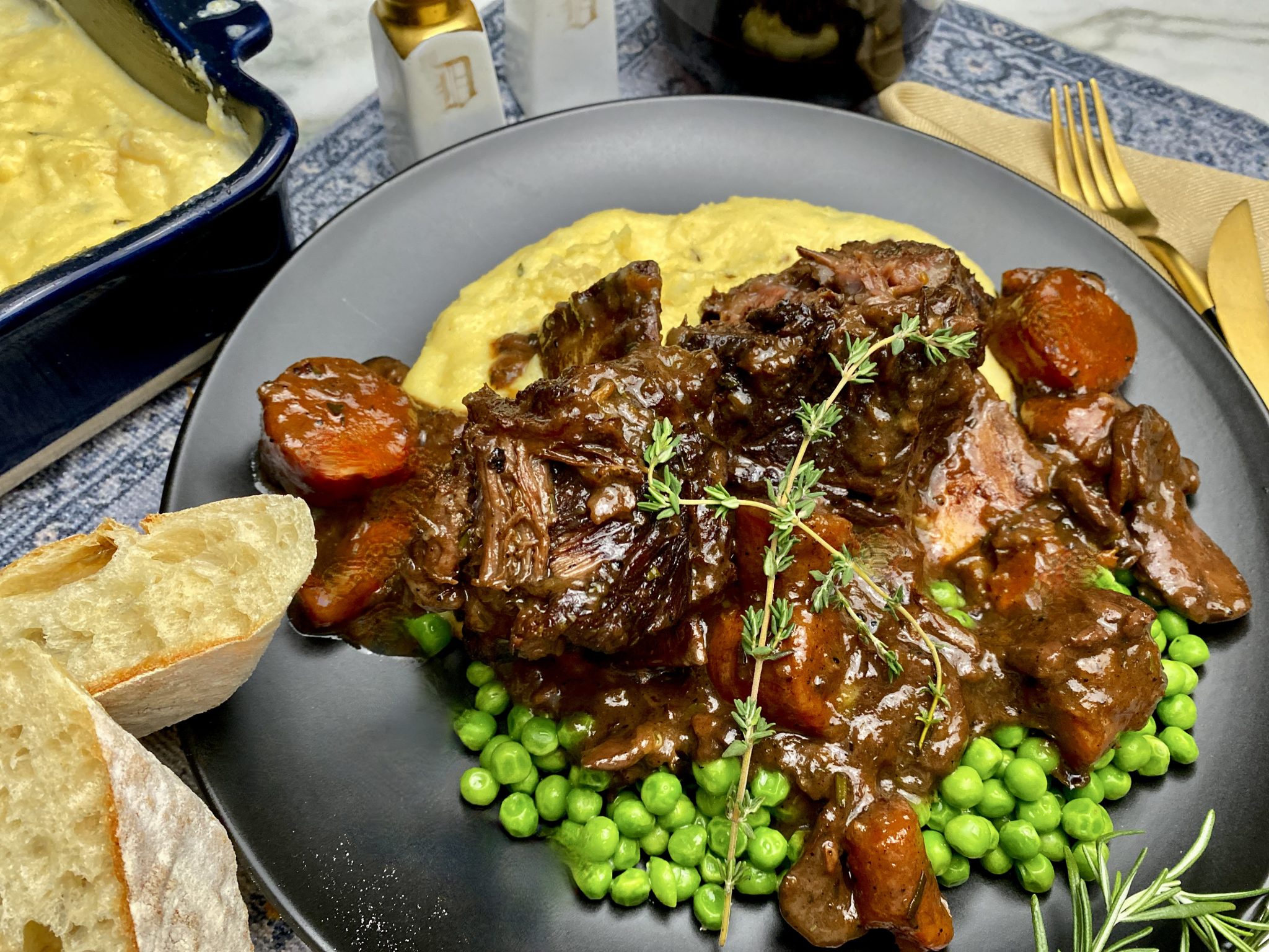 BRAISED BEEF SHORT RIBS OVER POLENTA Dish off the Block
