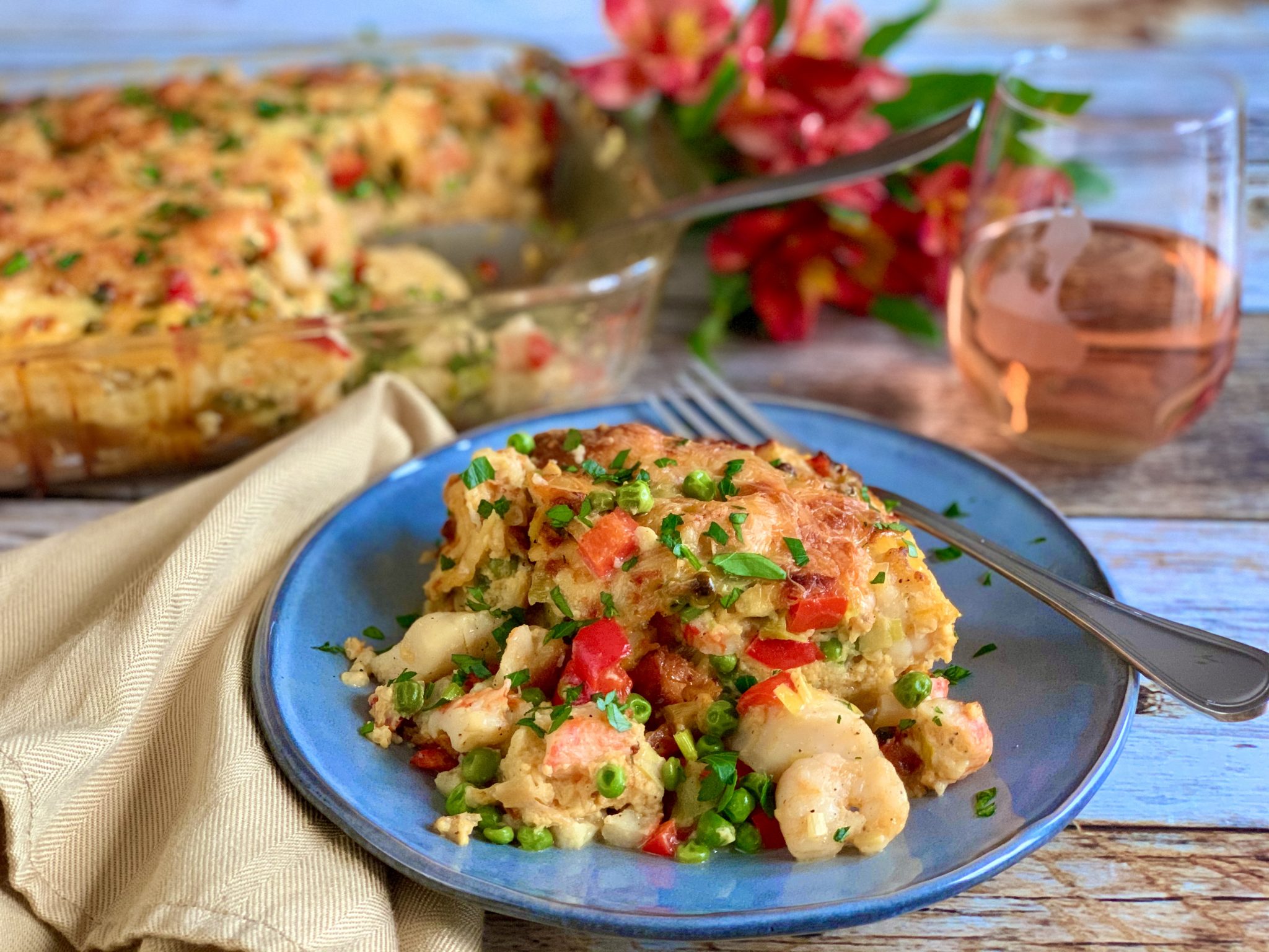 OVERNIGHT SEAFOOD STRATA - Dish off the Block
