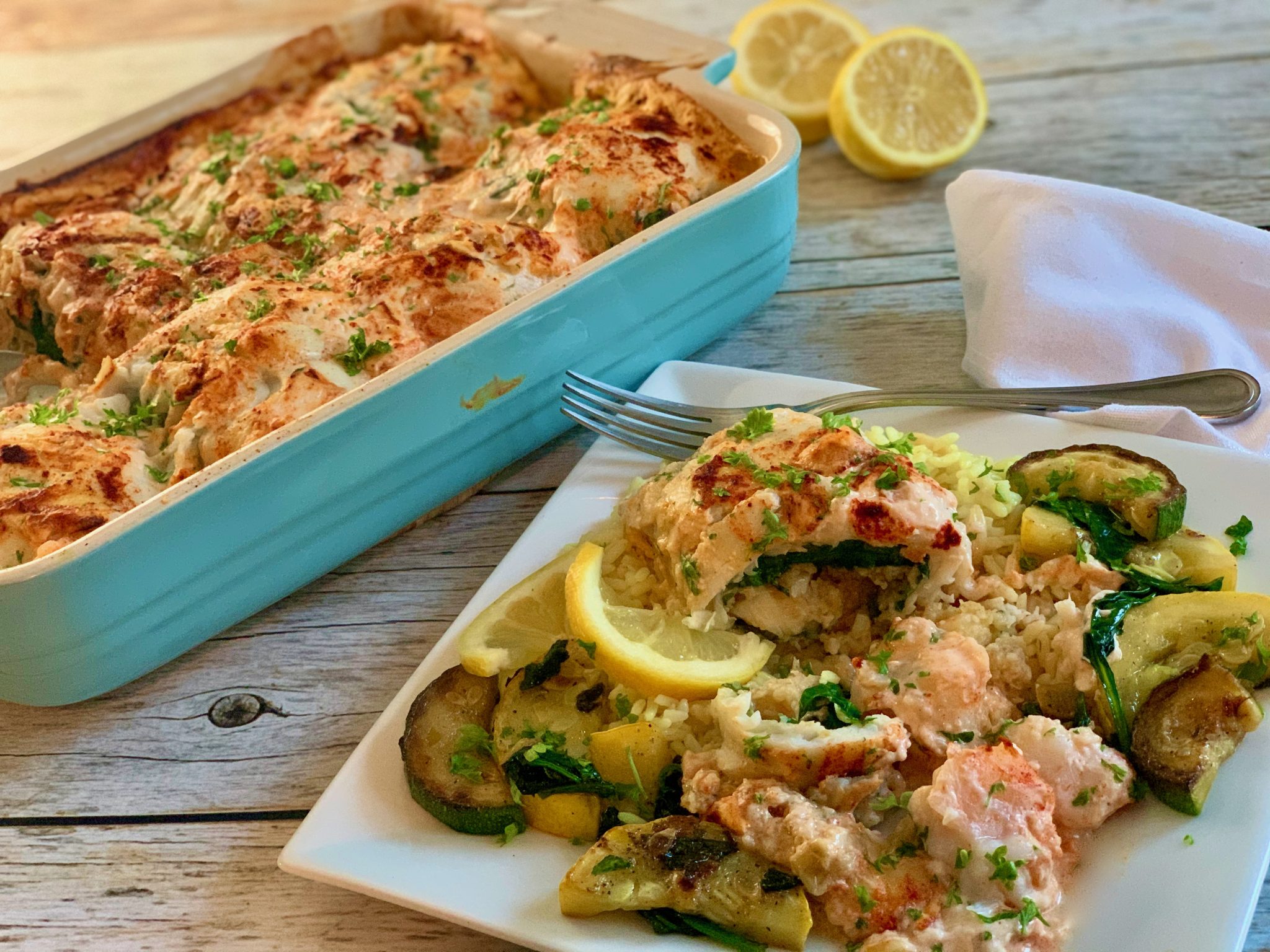 FLOUNDER WITH SEAFOOD STUFFING Dish off the Block