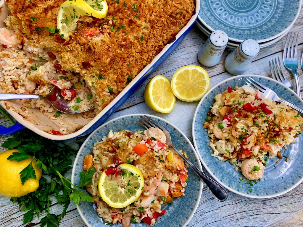 Seafood Rice Bake