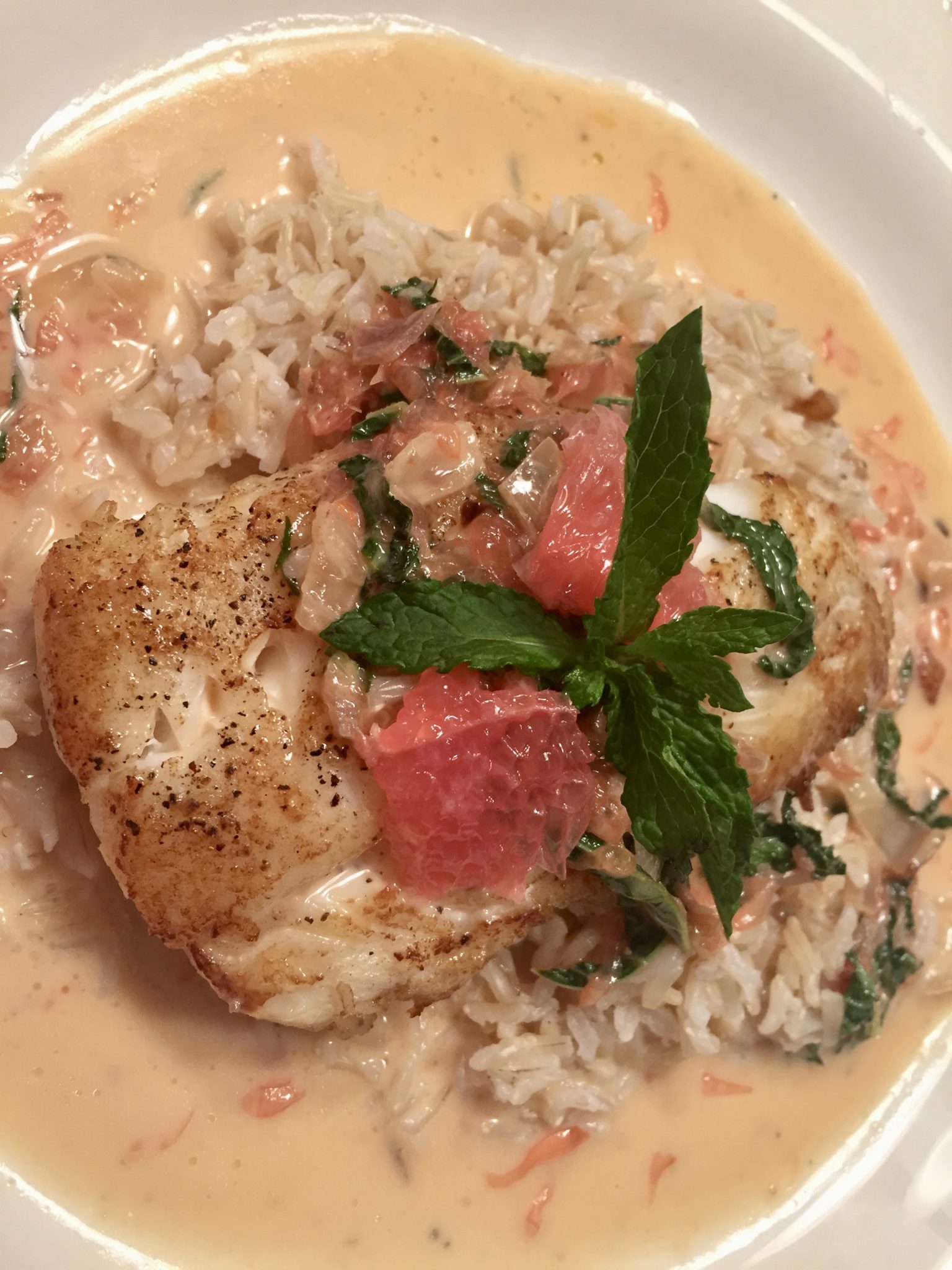 PAN SEARED HADDOCK WITH GRAPEFRUIT BEURRE BLANC Dish off the Block