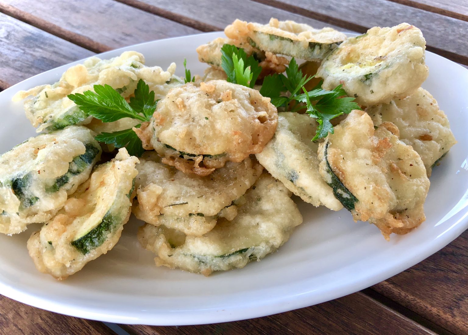 TEMPURA ZUCCHINI COINS Dish off the Block