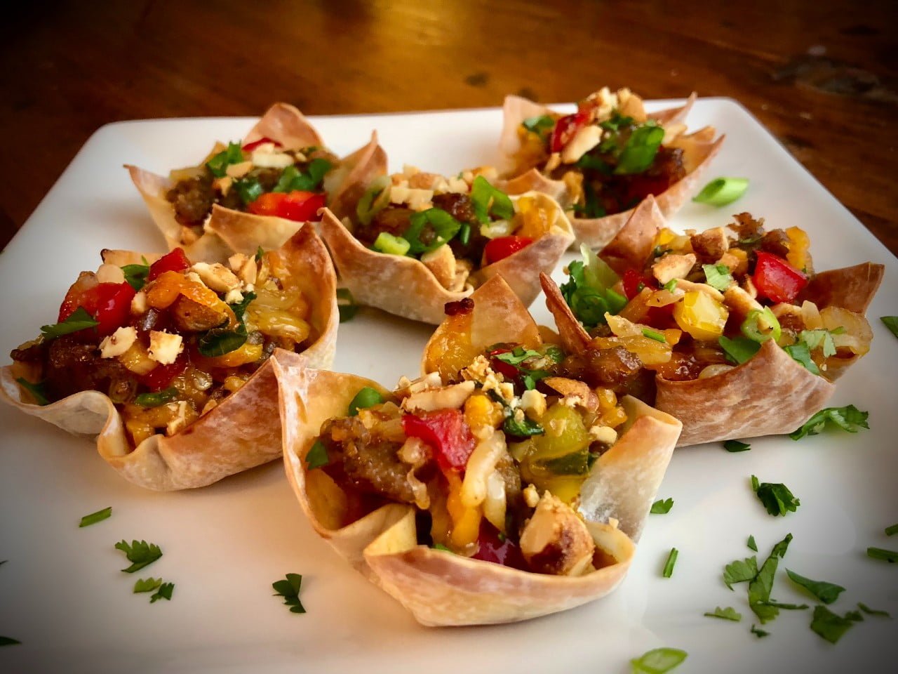 ASIAN FUSION SAUSAGE WONTONS Dish off the Block