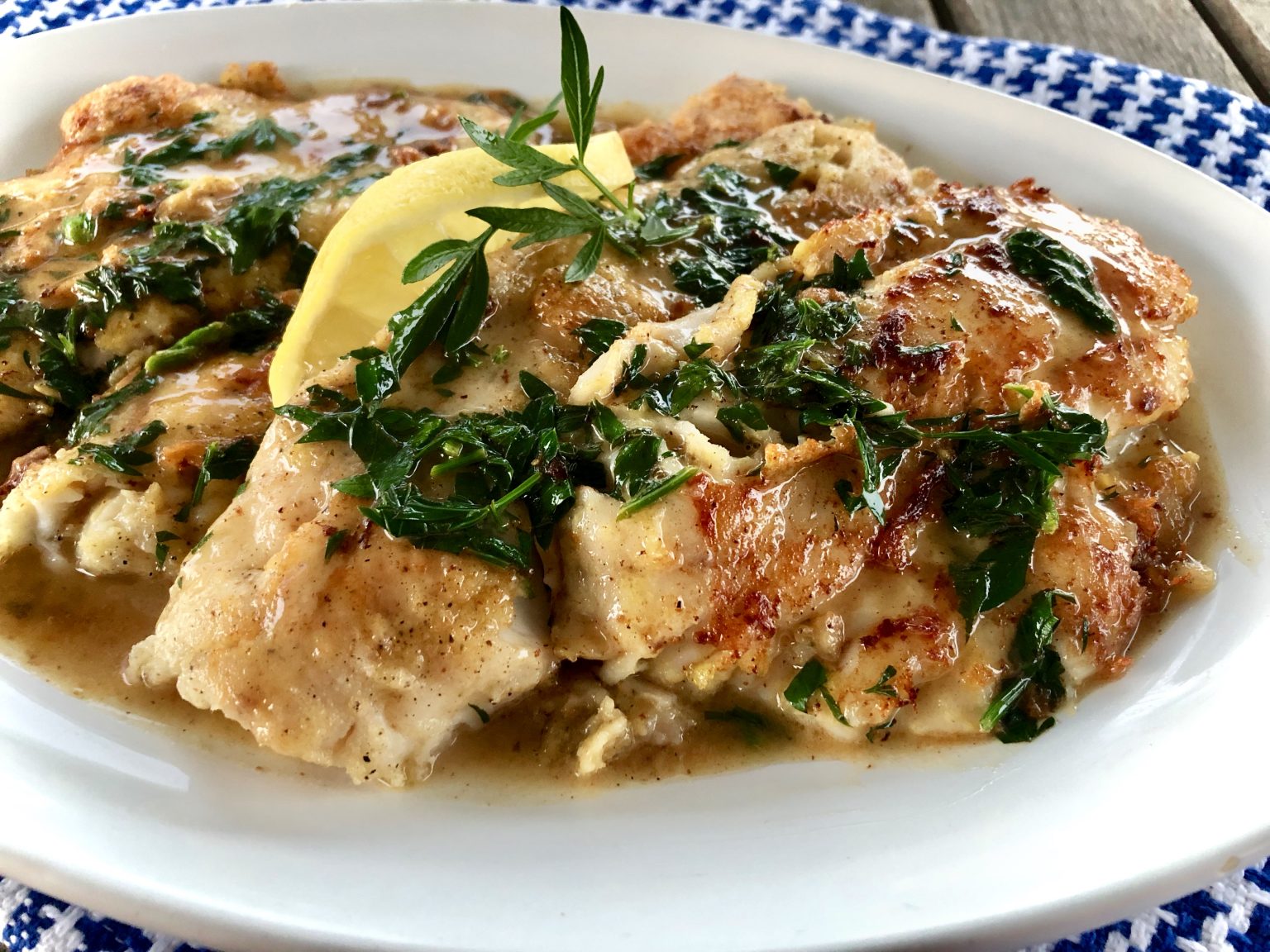 BLACK SEA BASS IN LEMON PARSLEY BEURRE BLANC SAUCE Dish off the Block