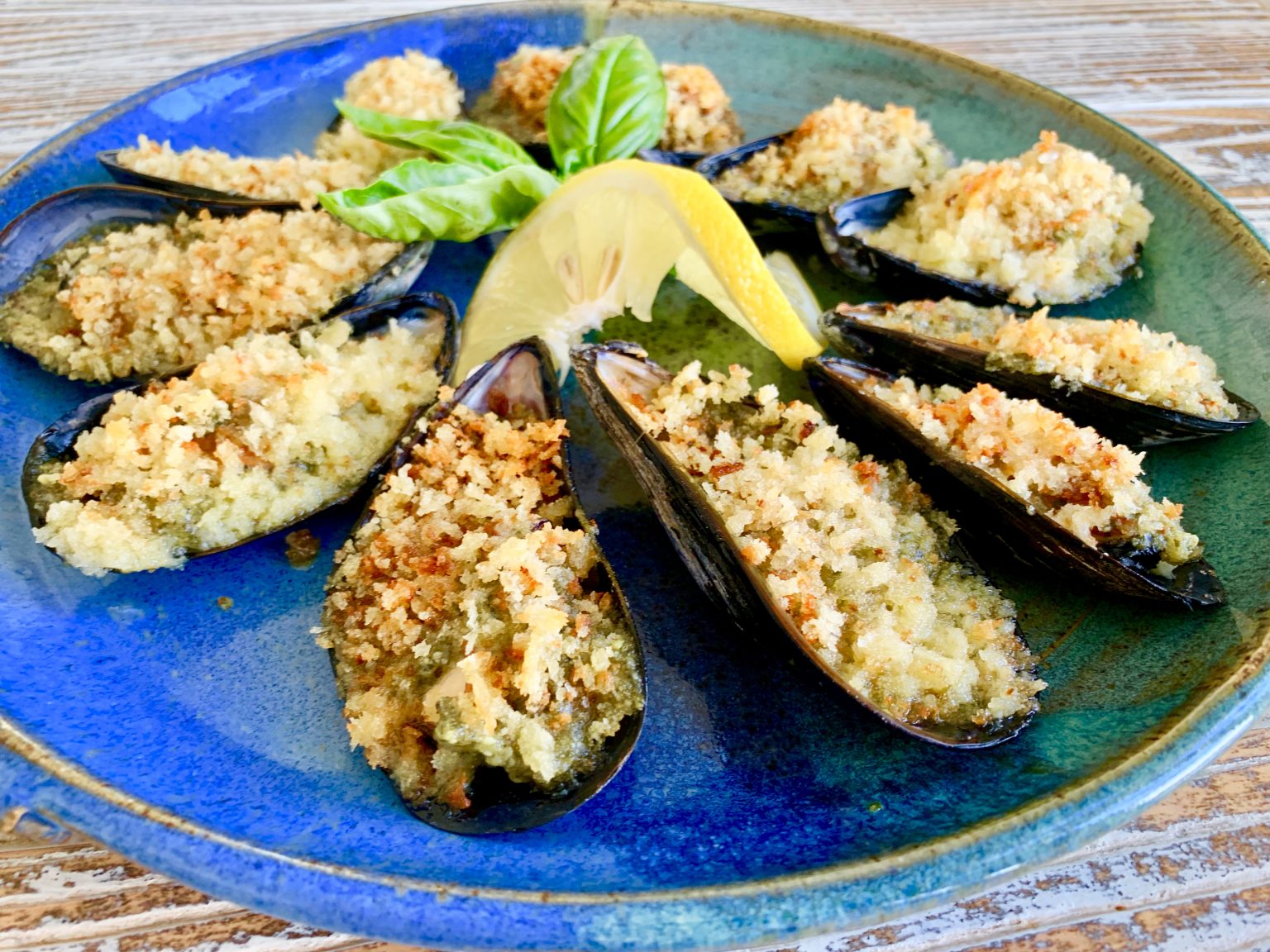 PESTO MUSSELS AU GRATIN Dish off the Block