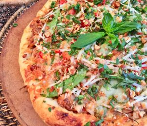 THAI-RIFFIC! CHICKEN PIZZA - Dish off the Block