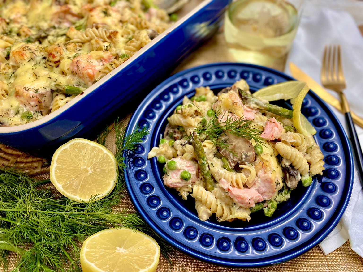 DILLY SALMON AND ASPARAGUS NOODLE CASSEROLE Dish off the Block