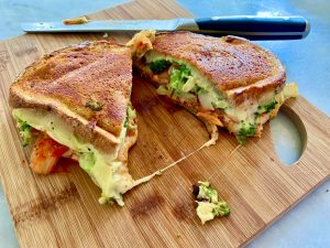 EAST MEETS WEST - BROCCOLI KIMCHI REUBENS AND GARDEN TOMATO SOUP WITH A KOREAN KICK