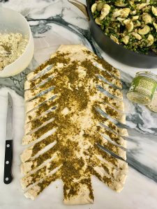 CHEESY GREEN MACHINE STUFFED PESTO BRAID