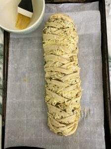 Cheesy Green Machine Stuffed Pesto Braid