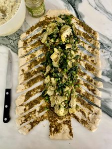 CHEESY GREEN MACHINE STUFFED PESTO BRAID