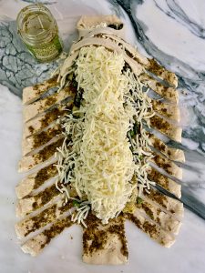 CHEESY GREEN MACHINE STUFFED PESTO BRAID