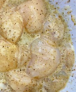 SCALLOP AND SPRING VEGETABLE NOODLE STIR FRY WITH SUNNY SIDE TOPPER