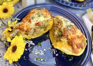 PERFECTO PESTO ‘SAUSAGE’ DELICATA BOATS