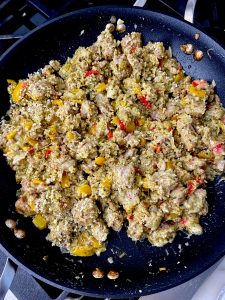 PERFECTO PESTO ‘SAUSAGE’ DELICATA BOATS