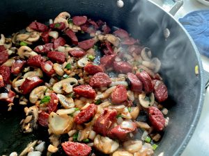 CHINESE SAUSAGE AND YAKISOBA NOODLE FUSION QUICHE