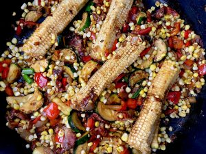 CORN 'CHOWDER' YAKISOBA NOODLE STIR FRY