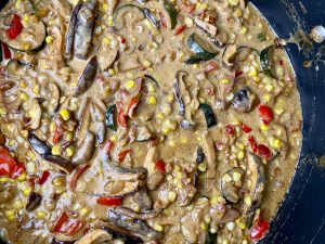 CORN 'CHOWDER' YAKISOBA NOODLE STIR FRY