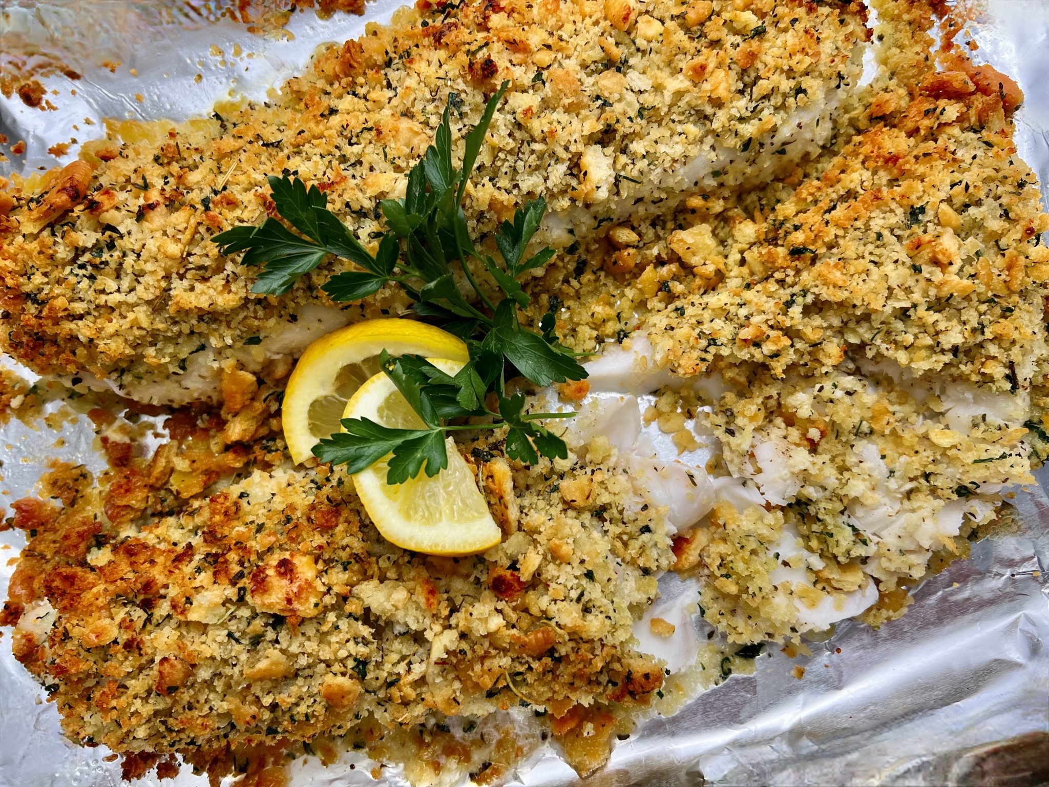 BAKED HADDOCK WITH ITALIAN CRUMBS - Dish off the Block