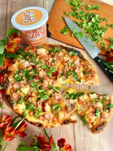 SCALLOPS AND BACON 'DANCE THE SALSA' PIZZA