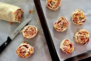 Cheesy Salsa Pinwheel Puffs