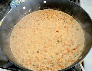 SHORTCUT SAUSAGE RAVIOLI WITH SALSA AND FENNEL CREAM SAUCE