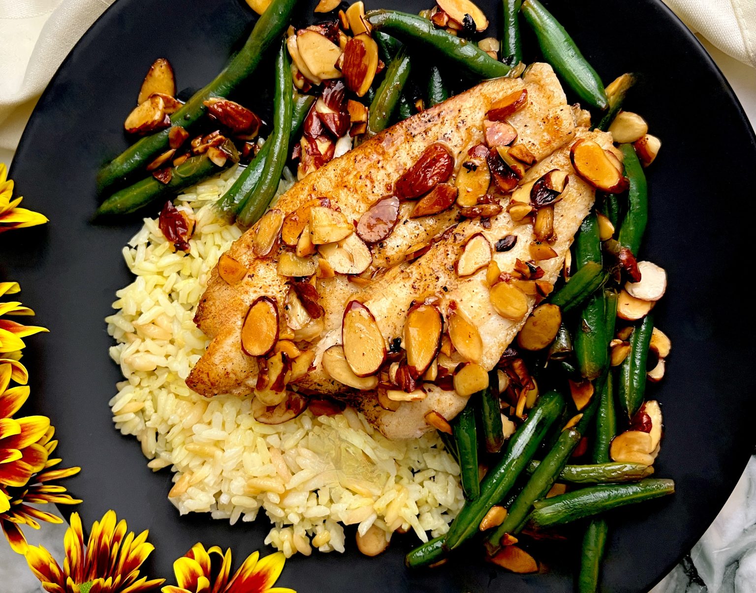 SOLE AND GREEN BEAN ALMONDINE Dish off the Block