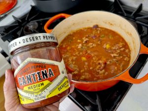 FOOTBALL TAILGATE PERFECTION - TOUCHDOWN SALSA CHILI AND KICK-OFF QUESO CORNBREAD