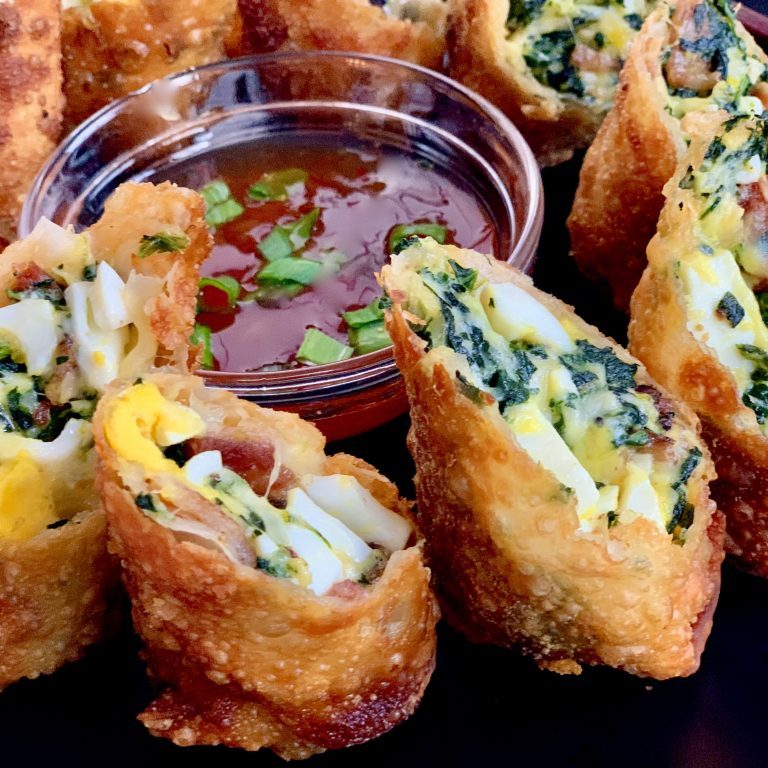 Eggy Spinach Egg Rolls
