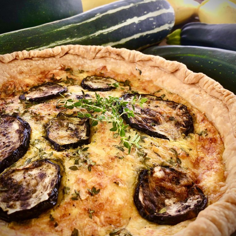 SPINACH, BACON, AND JARLSBERG QUICHE Dish off the Block